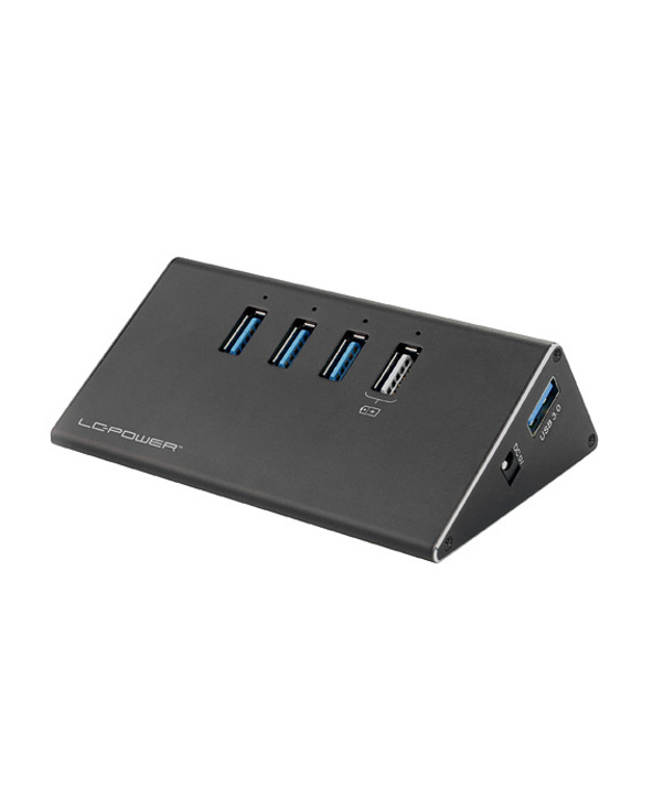 LC-Power LC-HUB-ALU-2B-4 hub & concentrateur USB 3.2 Gen 1 (3.1 Gen 1) Type-A 5000 Mbit/s Noir