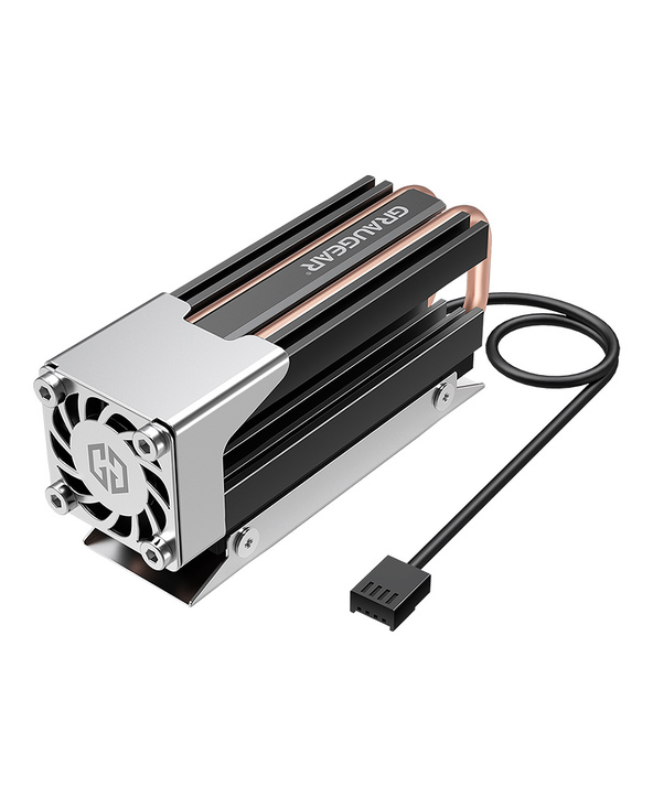 GRAUGEAR G-M2HS03-F système de refroidissement d’ordinateur Disque électronique Noir, Argent