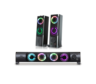 ADVANCE SoundPhonic 2.0 RGB haut-parleur 2-voies Noir Avec fil 6 W