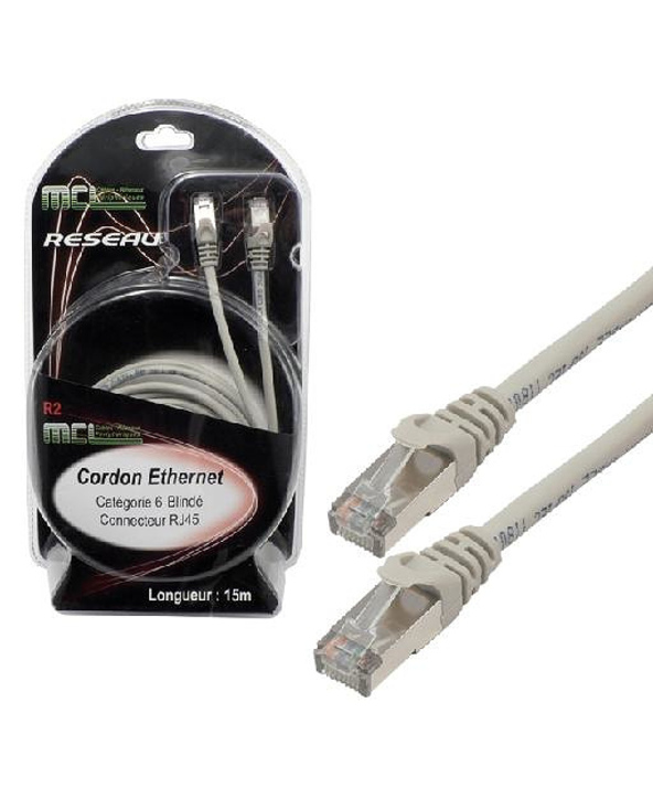 MCL FCC6BMZ-15M câble de réseau Gris Cat6 F/UTP (FTP)