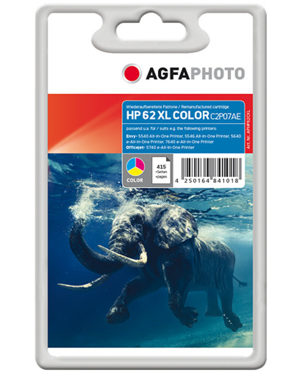 AgfaPhoto APHP62CXL cartouche d'encre Cyan, Magenta, Jaune