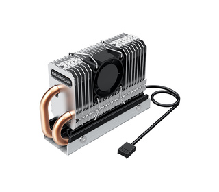 GRAUGEAR G-M2HP04-F système de refroidissement d’ordinateur Disque électronique Noir, Argent