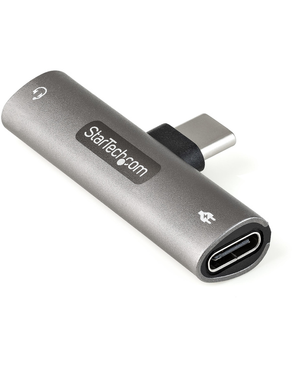 StarTech.com Adaptateur USB-C Audio & Chargeur - Convertisseur Prise Audio Mini Jack Aux TRRS 3.5mm Casque/Écouteurs - 60W USB T