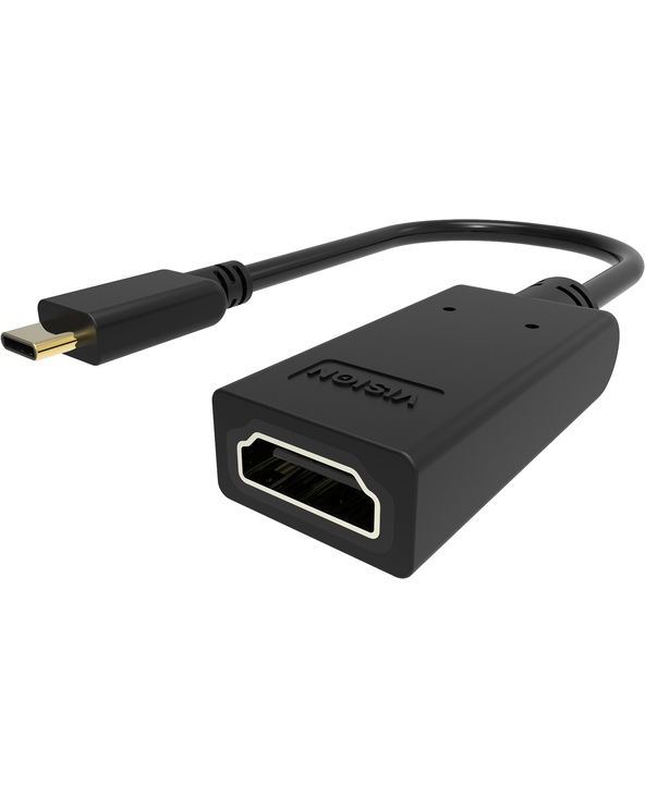Vision TC-USBCHDMI/BL câble vidéo et adaptateur USB Type-C HDMI Type A (Standard) Noir