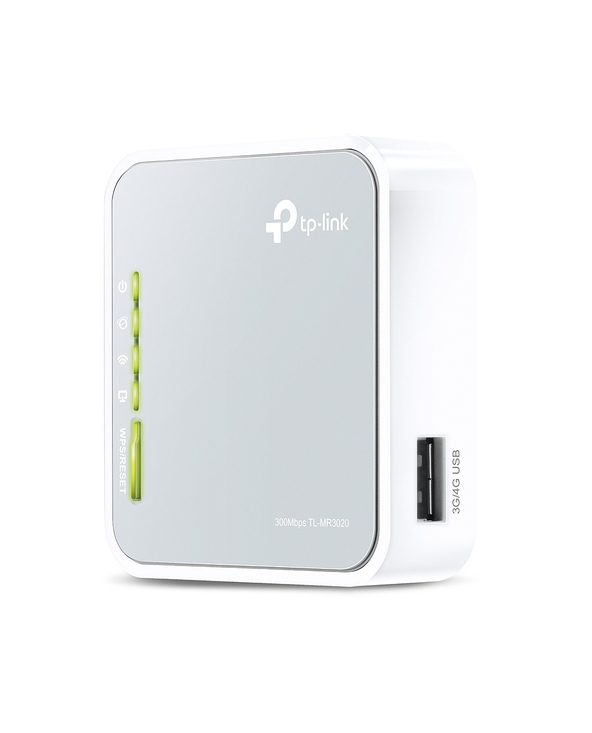 TP-Link TL-MR3020 routeur sans fil Fast Ethernet Monobande (2,4 GHz) 4G Argent, Blanc