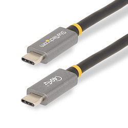 StarTech.com Câble USB4 de 1m, Câble USB-C Certifié par l'USB-IF, 40 Gbps, Cordon de Transfert de Données USB Type-C, 100W PD, 8
