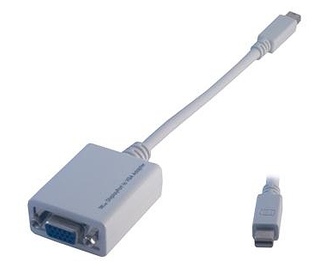MCL CG-295C câble vidéo et adaptateur 0,1 m VGA (D-Sub) Mini DisplayPort Blanc
