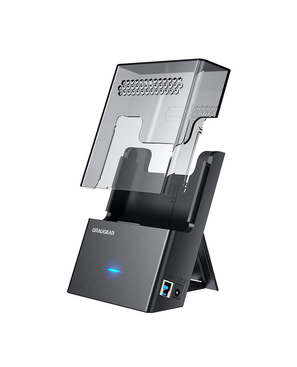 GRAUGEAR G-3502-AC Station d'accueil de disques de stockage USB 3.2 Gen 1 (3.1 Gen 1) Type-B Noir, Transparent
