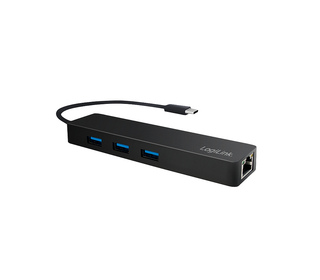 LogiLink UA0313 station d'accueil USB 3.2 Gen 1 (3.1 Gen 1) Type-C Noir