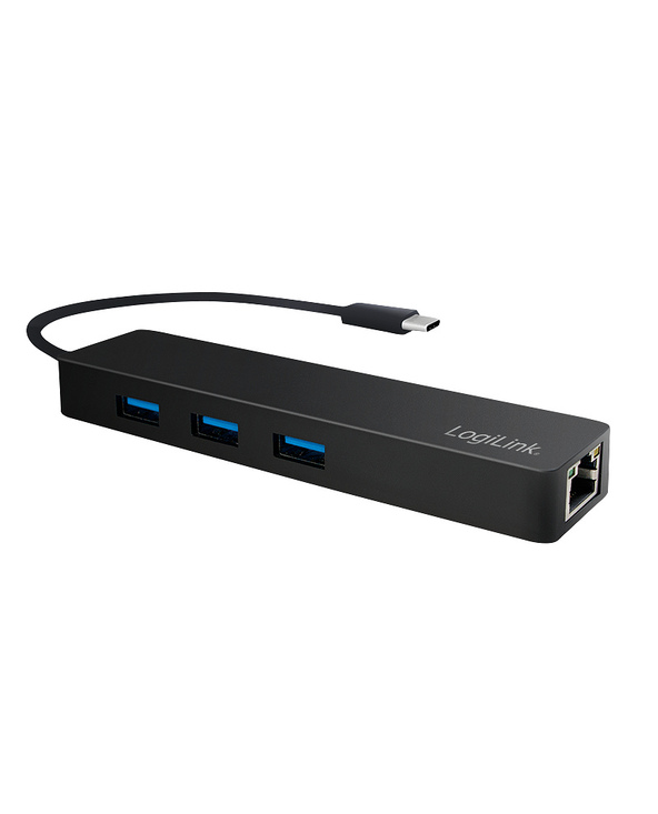 LogiLink UA0313 station d'accueil USB 3.2 Gen 1 (3.1 Gen 1) Type-C Noir
