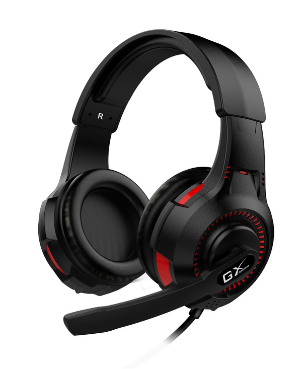 Genius Computer Technology HS-G600V Écouteurs Avec fil Arceau Jouer Noir, Rouge