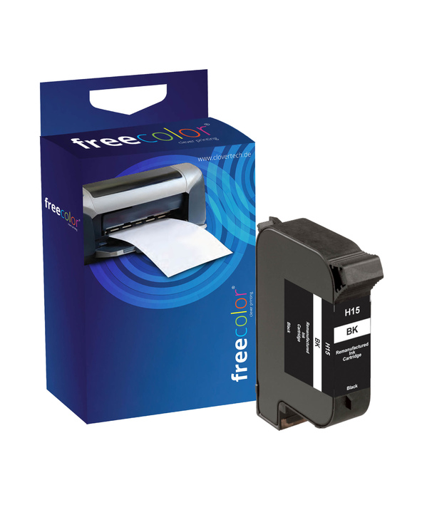 Freecolor HP15D-INK-FRC cartouche d'encre 1 pièce(s) Noir