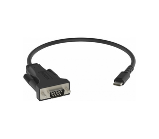 Vision TC-USBCSER/BL câble Série Noir RS-232 USB-C