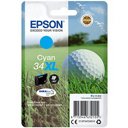 Epson Golf ball Singlepack Cyan 34XL DURABrite Ultra Ink
