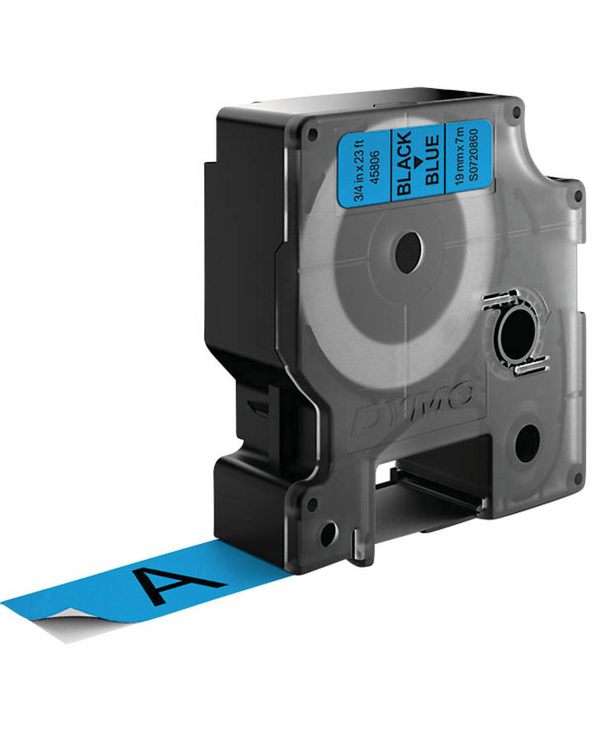 DYMO D1 - Standard Étiquettes - Noir sur bleu - 19mm x 7m