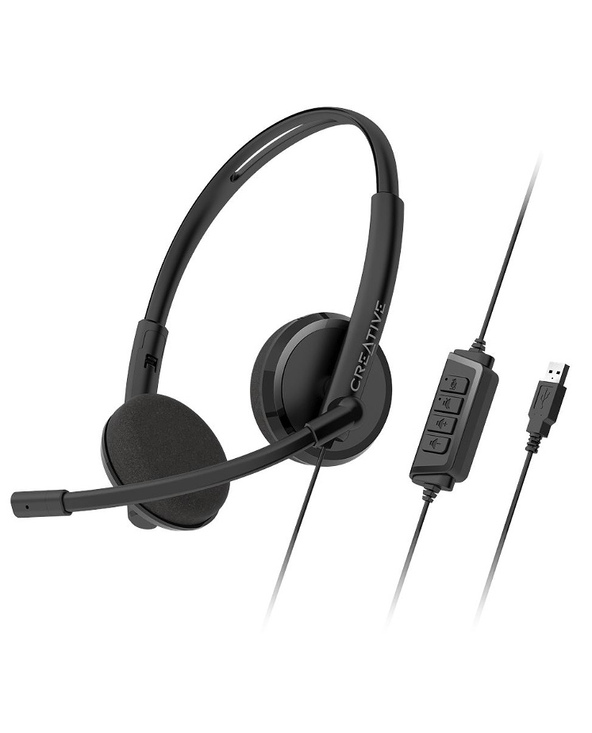 Creative Labs HS-220 Casque Avec fil Arceau Bureau/Centre d'appels USB Type-A Noir