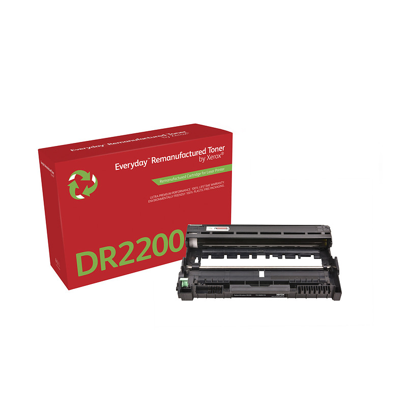 Remanufacturé Everyday Tambour remanufacturé Mono Everyday de Xerox compatible avec Brother DR2200, Capacité standard