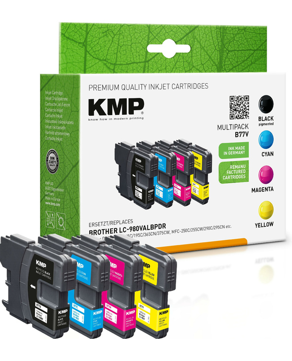 KMP 1521,4005 cartouche d'encre 4 pièce(s) Compatible Noir, Cyan, Magenta, Jaune