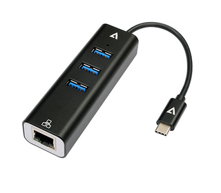 V7 V7UCRJ45USB3 station d'accueil USB Type-C Noir