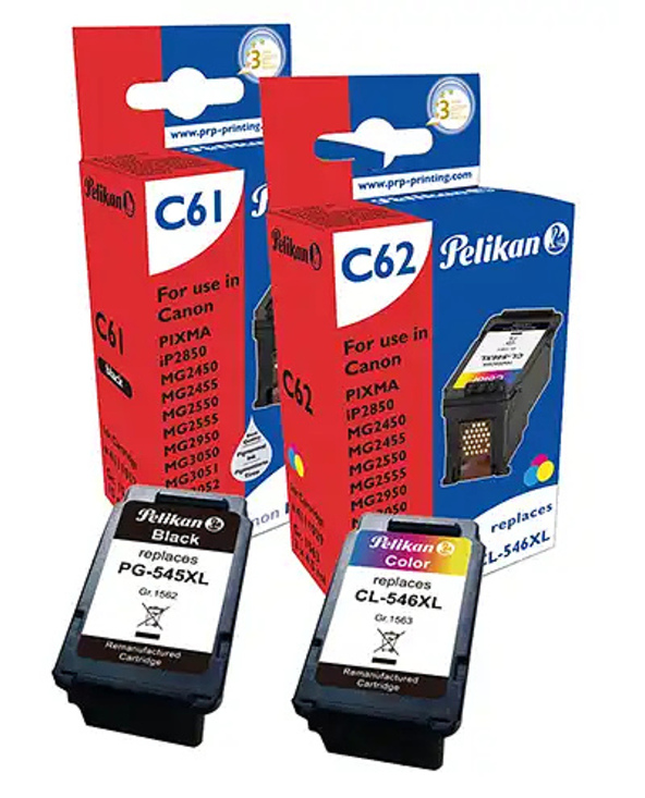 Pelikan 4950660 cartouche d'encre 2 pièce(s) Compatible Noir, Cyan, Magenta, Jaune