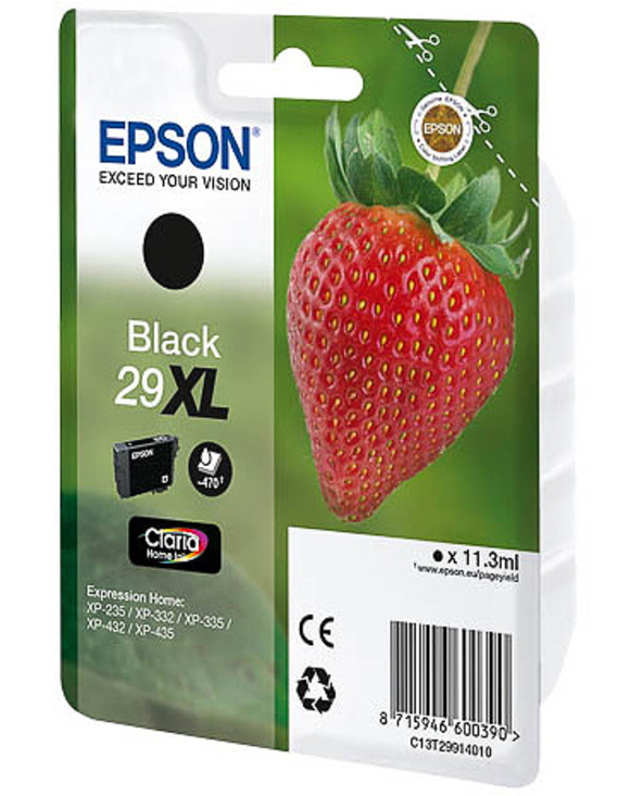 Epson Strawberry 29XL K cartouche d'encre 1 pièce(s) Original Rendement élevé (XL) Noir