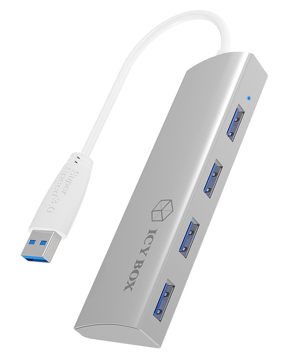 ICY BOX IB-AC6401 USB 3.2 Gen 1 (3.1 Gen 1) Type-A 5000 Mbit/s Argent