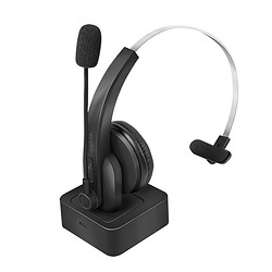 LogiLink BT0059 écouteur/casque Sans fil Arceau Bureau/Centre d'appels Bluetooth Socle de chargement Noir