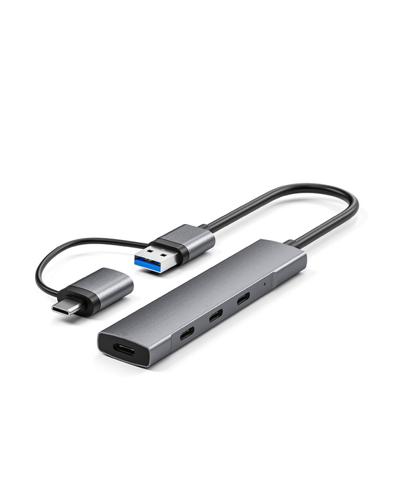 DLH DY-TU4995 station d'accueil USB 3.2 Gen 1 (3.1 Gen 1) Type-A + Type-C Argent