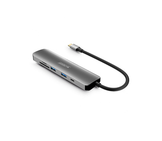 Urban Factory MHC45UF station d'accueil Avec fil USB 3.2 Gen 1 (3.1 Gen 1) Type-C Gris