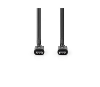 Nedis CCGP66020BK20 câble USB 2 m USB4 Gen 3x2 USB C Noir