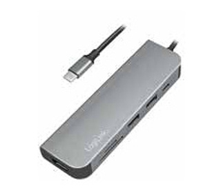 LogiLink UA0343 station d'accueil USB 3.2 Gen 1 (3.1 Gen 1) Type-C Aluminium