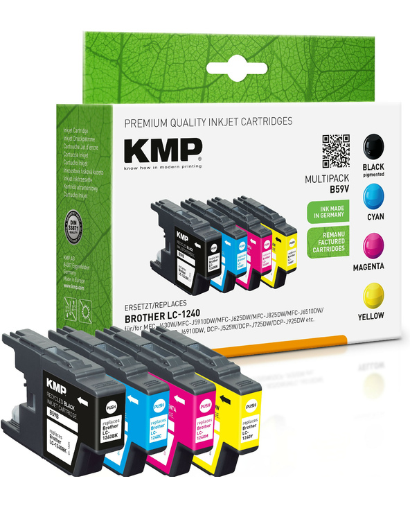 KMP 1524,4805 cartouche d'encre 4 pièce(s) Compatible Noir, Cyan, Magenta, Jaune