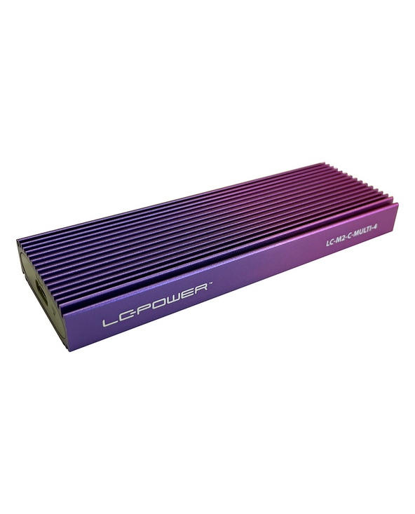 LC-Power LC-M2-C-MULTI-4 Boîtier de disques de stockage Enceinte ssd Noir, Violet, Violet M.2