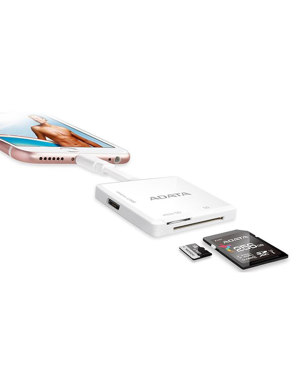 ADATA AI910 lecteur de carte mémoire Micro-USB/Lightning Blanc