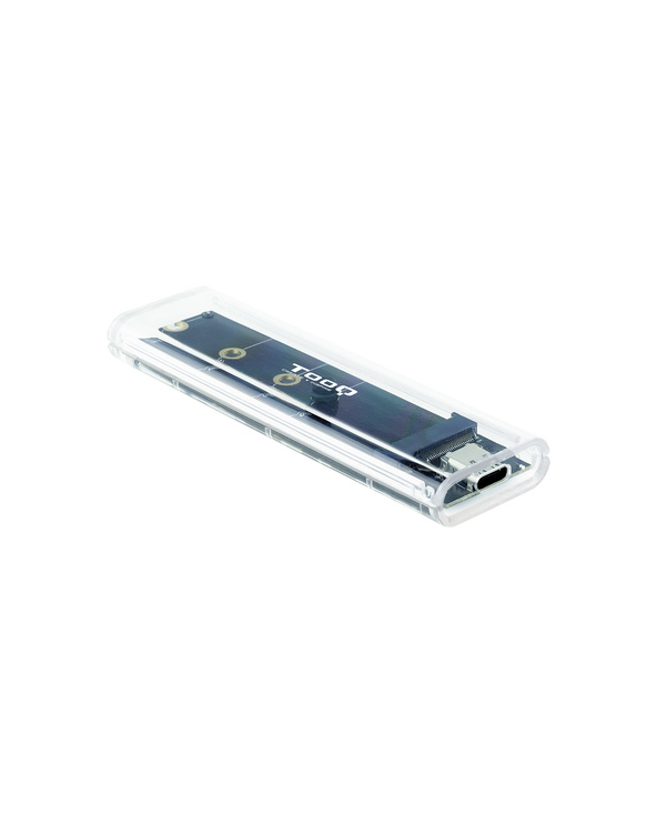 TooQ TQE-2200 Boîtier de disques de stockage Enceinte ssd Transparent M.2