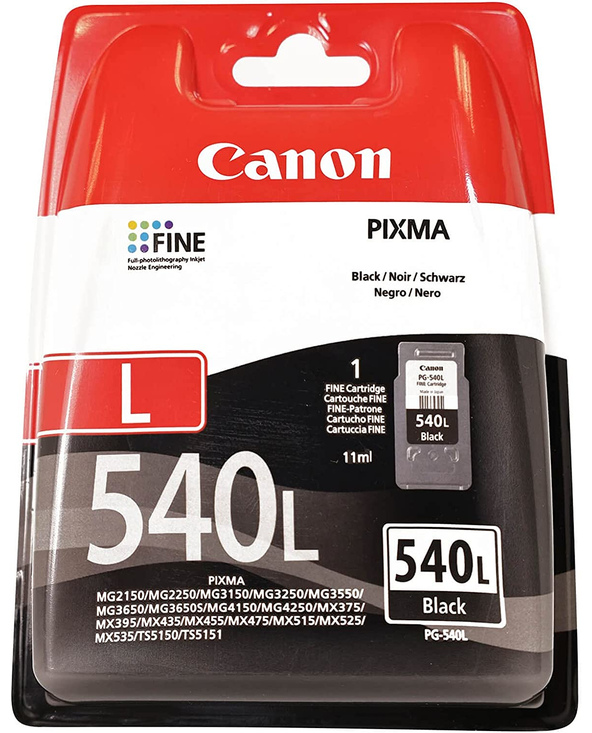 Canon PG-540L cartouche d'encre 1 pièce(s) Original Rendement standard Noir