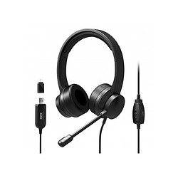 Port Designs 901605 écouteur/casque Avec fil Arceau USB Type-A Noir