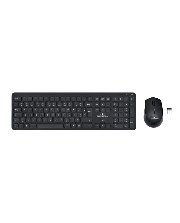 Bluestork Pack Easy Slim clavier Souris incluse Universel RF sans fil Noir