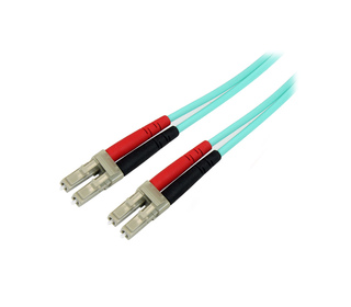 StarTech.com Câble Fibre Optique Multimode de 10m LC/UPC à LC/UPC OM3, Fibre Zipcord Full Duplex 50/125µm, Réseaux 100G, LOMMF/V