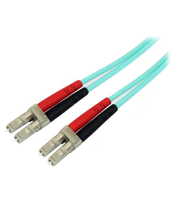 StarTech.com Câble Fibre Optique Multimode de 10m LC/UPC à LC/UPC OM3, Fibre Zipcord Full Duplex 50/125µm, Réseaux 100G, LOMMF/V