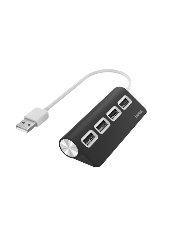 Hama 00200119 hub & concentrateur USB 2.0 480 Mbit/s Noir