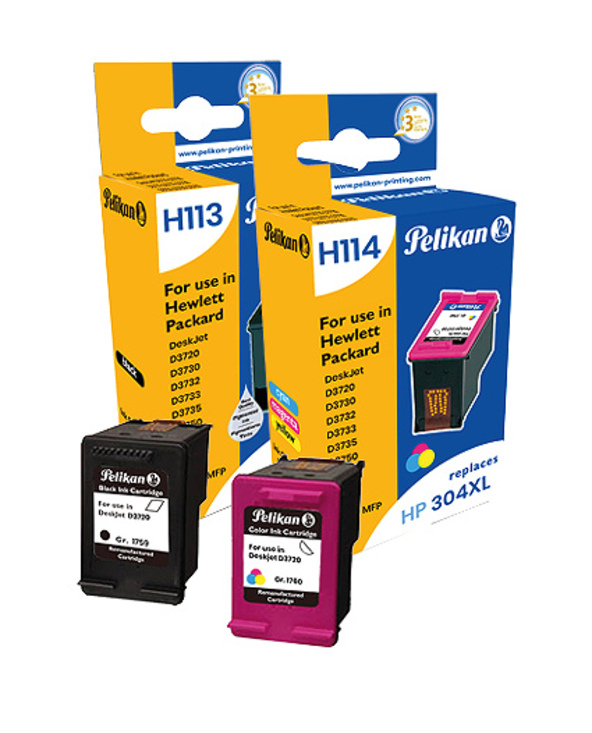 Pelikan 4950930 cartouche d'encre 2 pièce(s) Compatible Cyan, Magenta, Jaune