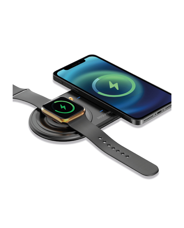 RealPower ChargeAIR Duo Smartphone, Smartwatch Noir USB Intérieure