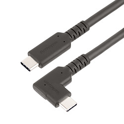 StarTech.com Câble USB-C Robuste à Angle Droit de 50cm, USB 3.2 Gen 2 (10 Gbps), Cordon de Transfert de Données USB-C à C Comple