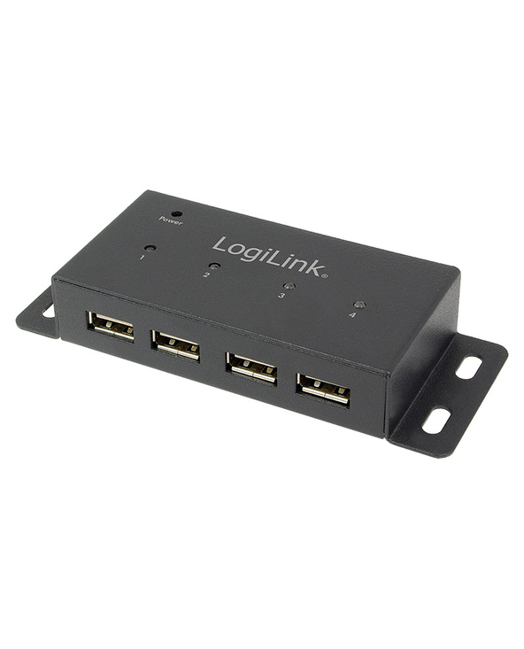 LogiLink UA0141A hub & concentrateur 480 Mbit/s Noir