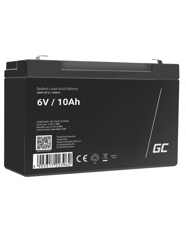 Green Cell AGM16 Batterie de l'onduleur Sealed Lead Acid (VRLA) 6 V 10 Ah