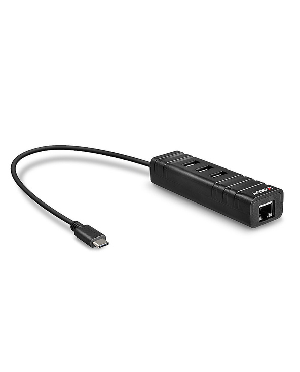 Lindy 43249 hub & concentrateur USB 3.2 Gen 1 (3.1 Gen 1) Type-C 5000 Mbit/s Noir