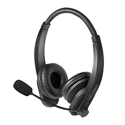 LogiLink BT0060 écouteur/casque Sans fil Arceau Bureau/Centre d'appels Bluetooth Noir
