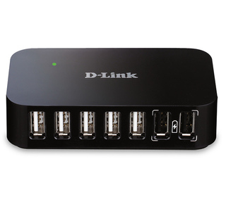 D-Link DUB-H7 USB 2.0 Type-B 480 Mbit/s Noir