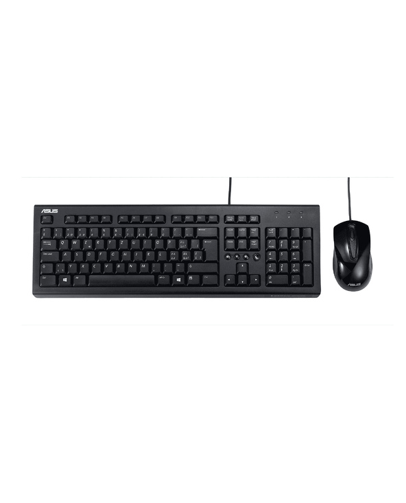 ASUS U2000 Keyboard + Mouse Set clavier Souris incluse Universel USB Noir